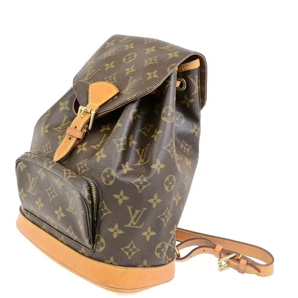 LOUIS VUITTON Montsouris MM Backpack Bag Monogram Leather Brown M51136 99FB425 - Picture 12 of 16